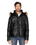 397J Threadfast Unisex Vegan Leather Puffer Jacket