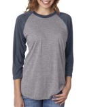 6051 Next Level Unisex Triblend 3/4-Sleeve Raglan