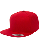 6089 Yupoong Adult 6-Panel Structured Flat Visor ClassicSnapback