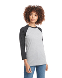 6251 Next Level Apparel Unisex CVC 3/4 Sleeve Raglan Baseball T-Shirt