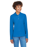 D110W Devon & Jones Ladies' Pima Piqué Long-Sleeve Polo