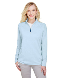 DG480W Devon & Jones CrownLux Performance®Ladies' Clubhouse Micro-Stripe Quarter-Zip