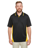 M386T Harriton Men's Tall Flash Snag Protection Plus IL Colorblock Polo