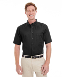 M582 Harriton Men's Foundation 100% Cotton Short-Sleeve Twill Shirt with Teflon™
