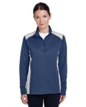 TT26W Team 365 Ladies' Excel Mélange Interlock Performance Quarter-Zip Top